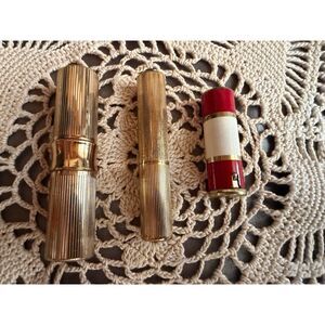 Vintage Coty DuBarry Lipsticks Lot | 1940s Art Deco Gold Tubes Paris NY